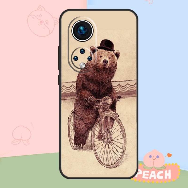 Cartoon Grizzly Bear Case For Honor Magic 8 6 7 Pro Honor 400 200 70 90 Lite X8b X8c X9a X9b X9c X9d Win RT Cover