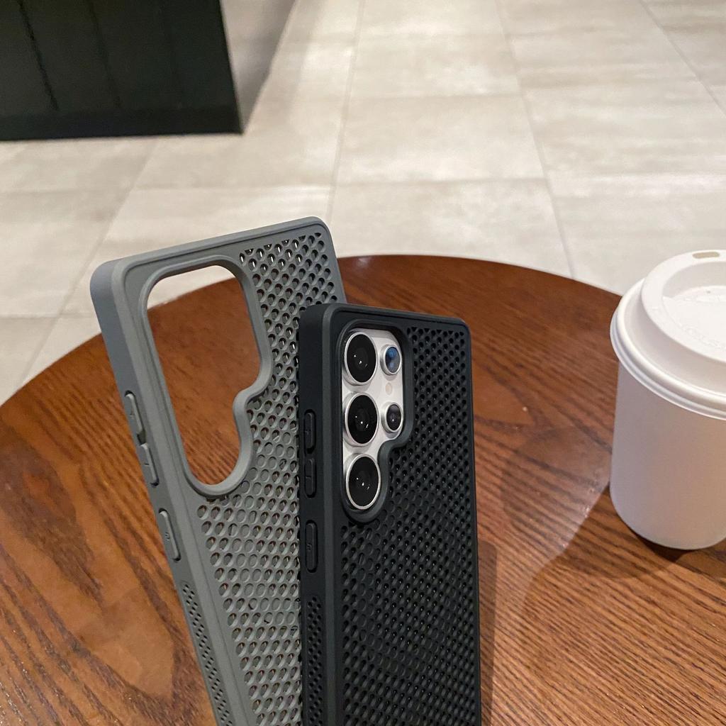 Охлаждающая сетка в виде пчелиных сот, подходит для Samsung S25 Ultra, чувствительный к коже магнитный чехол для телефона S24 Ultra, противоударный защитный чехол