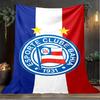 1PC Esporte Clube Bahia Sports Club Emblem Printed Soft Flannel Blanket Throw for Adult Bedroom Living Room Sofa Camping Fan gifts Christmas Gifts