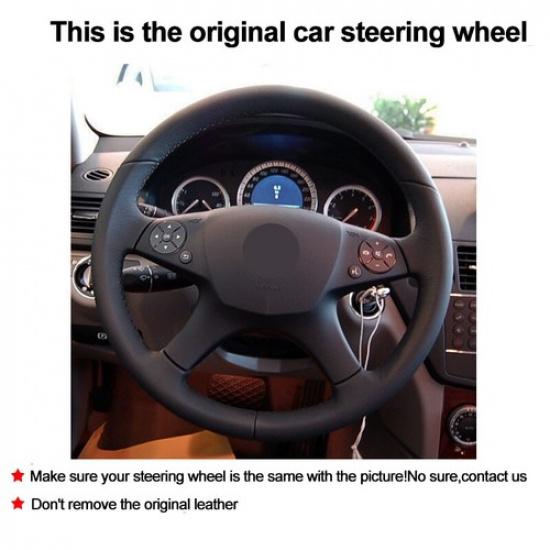 DIY Car Steering Wheel Cover For Mercedes Benz W204 C-Class 2007-2010 C280 C230