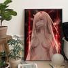 Аниме DARLING In The FRANXX плакат винтажная комната домашний бар кафе декоративная картина маслом настенное искусство