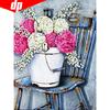 Алмазная картина Полная круглая вышивка цветами Стразы Картины Домашний декор