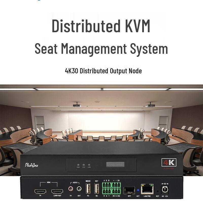 Визуальный управляющий узел Runpu с распределенным KVM, выход 4K (Китайская версия)