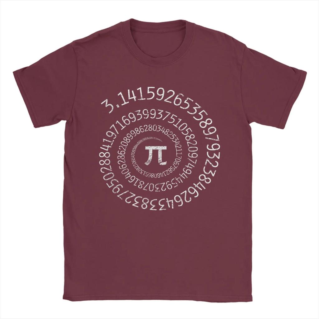 Pi Day Shirt Spiral Pi Math For Pi Day 314 Unisex T Shirts Humorous Tee Shirt Short Sleeve Round Collar Tshirts Clothing