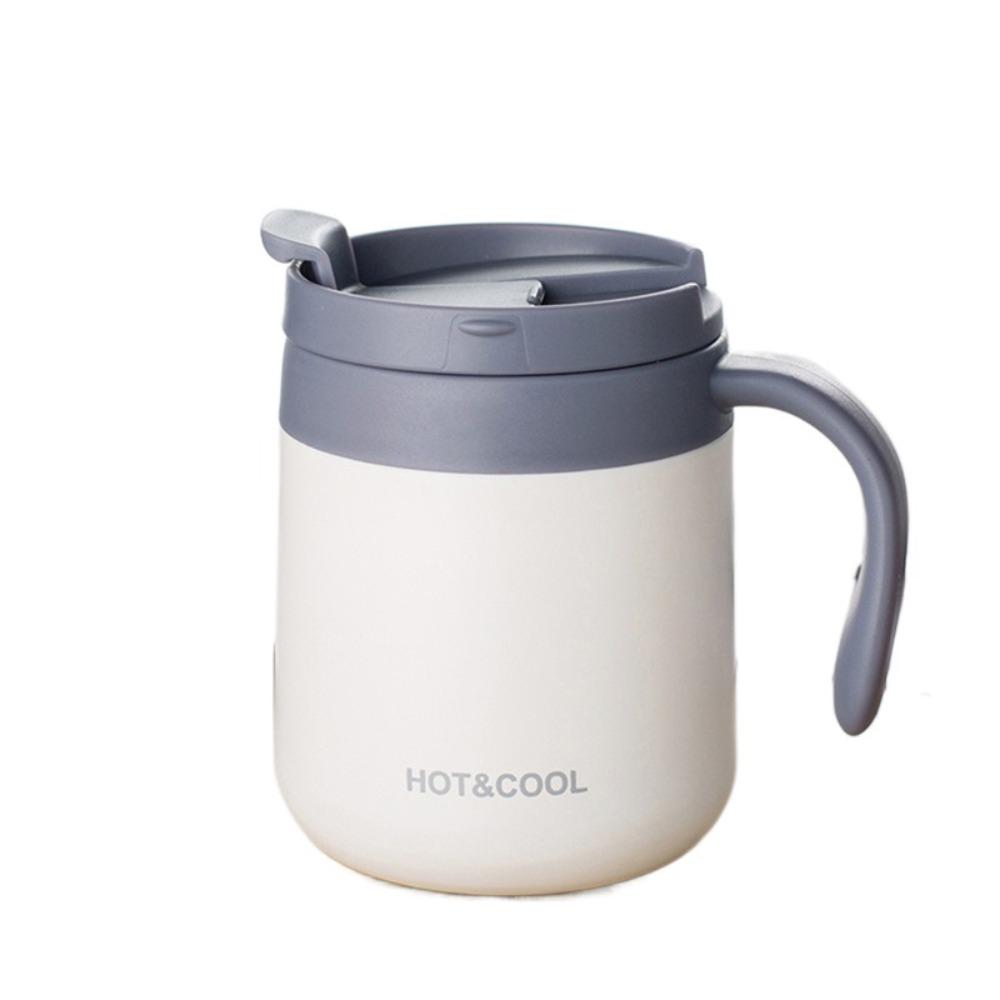 Stainless Steel Coffee Cup Solid-color Water Bottle Drinkware Insulated Cup  Hot Cold Drinks