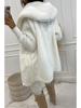 Autumn/Winter 2024 Plush Hooded Women's Coat - European & American Style