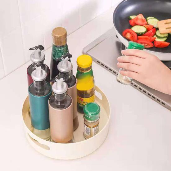 Вращающийся на 360 градусов лоток для хранения, кухонный органайзер для приправ, косметический контейнер