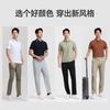 Langdeng Men's Solid Color Breathable Short-Sleeved Polo Shirt