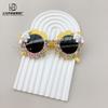 Fashion Cute Children'S Sunglasses Diy Puppy Sunscreen Uv Protection Concave Shape Baby Sunglasses Glasses