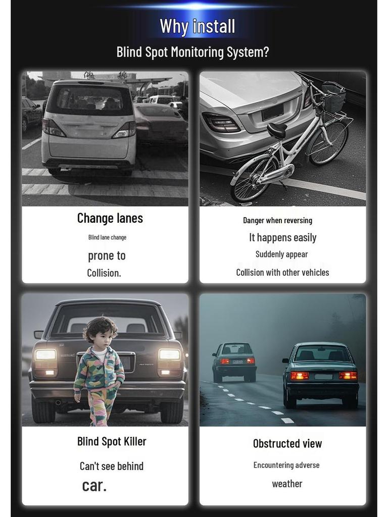 Зеркало заднего вида Система предупреждения о слепых зонах и сходе с полосы для Toyota Corolla, RAV4, Levin, Camry