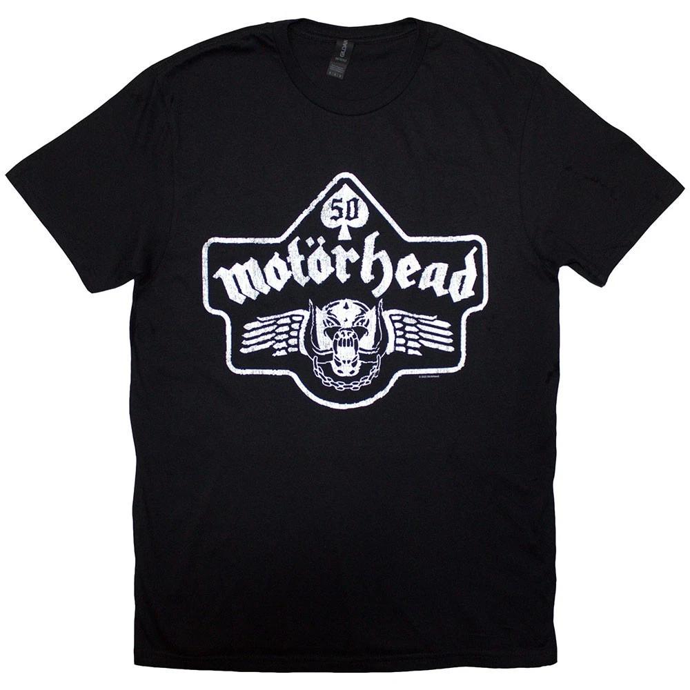 Motorhead '50 Years Ace Wings Emblem' Black T shirt - NEW