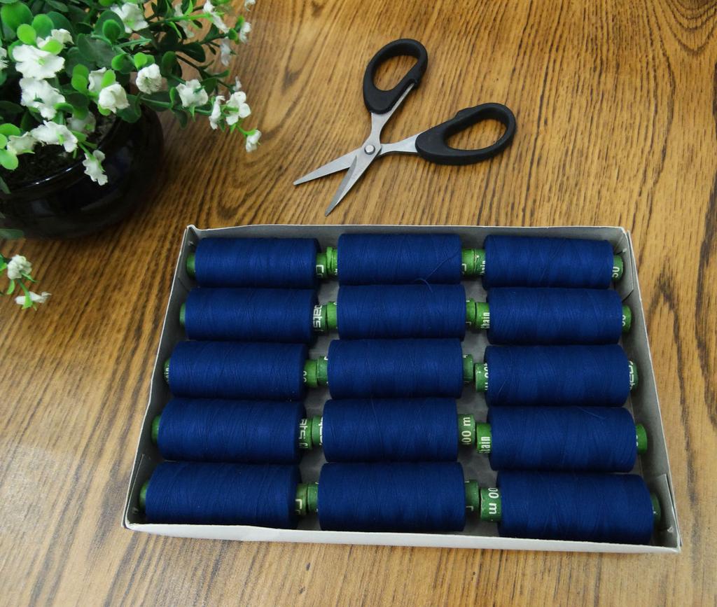 Набор из 15 катушек для машинной вышивки полиэфирной нитью, индийское шитье