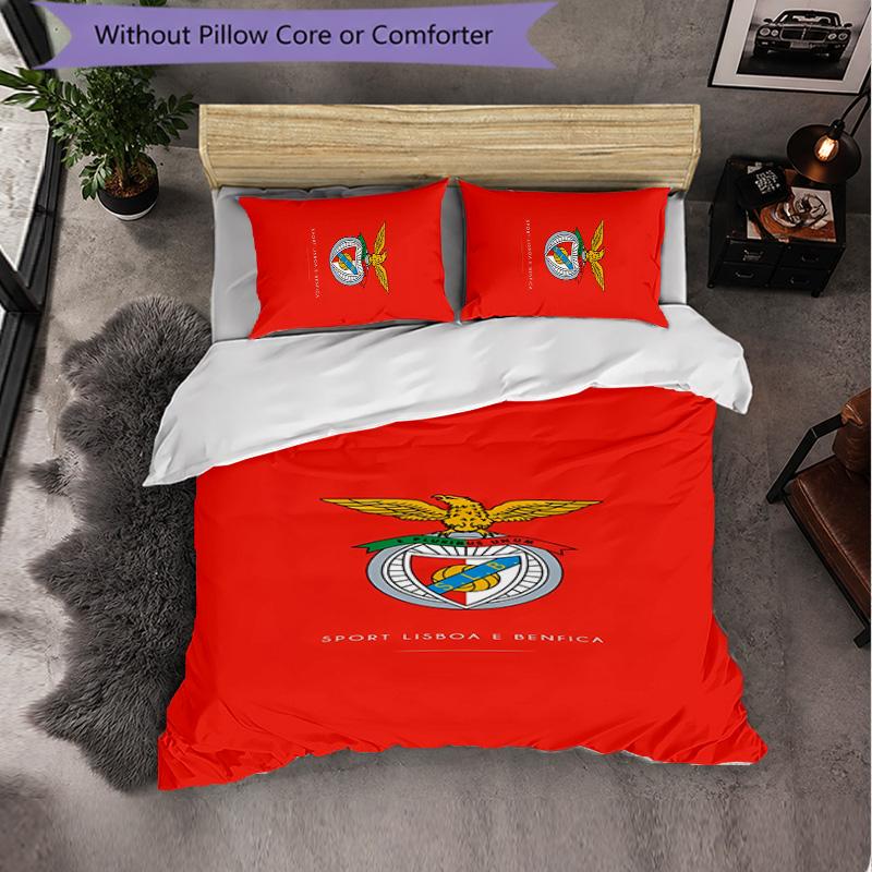 Benfica 3 Piece Bedding Set Soft Duvet Cover Set with Pillowcases Printed Bedroom Decor Set for Home