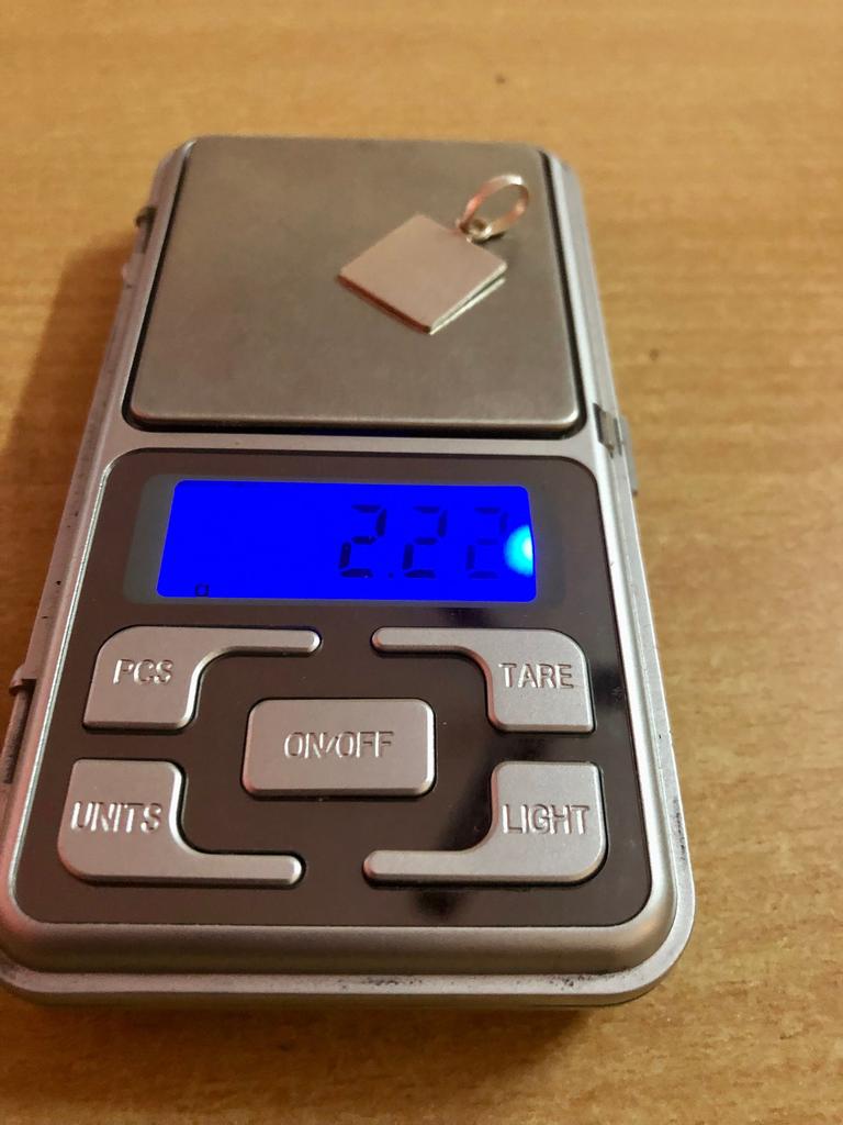 999 Pure Silver Handmade 15 mm square sheet pendant, Temple Pooja, Astrological Remedy for Rahu, Lal Kitab remedy