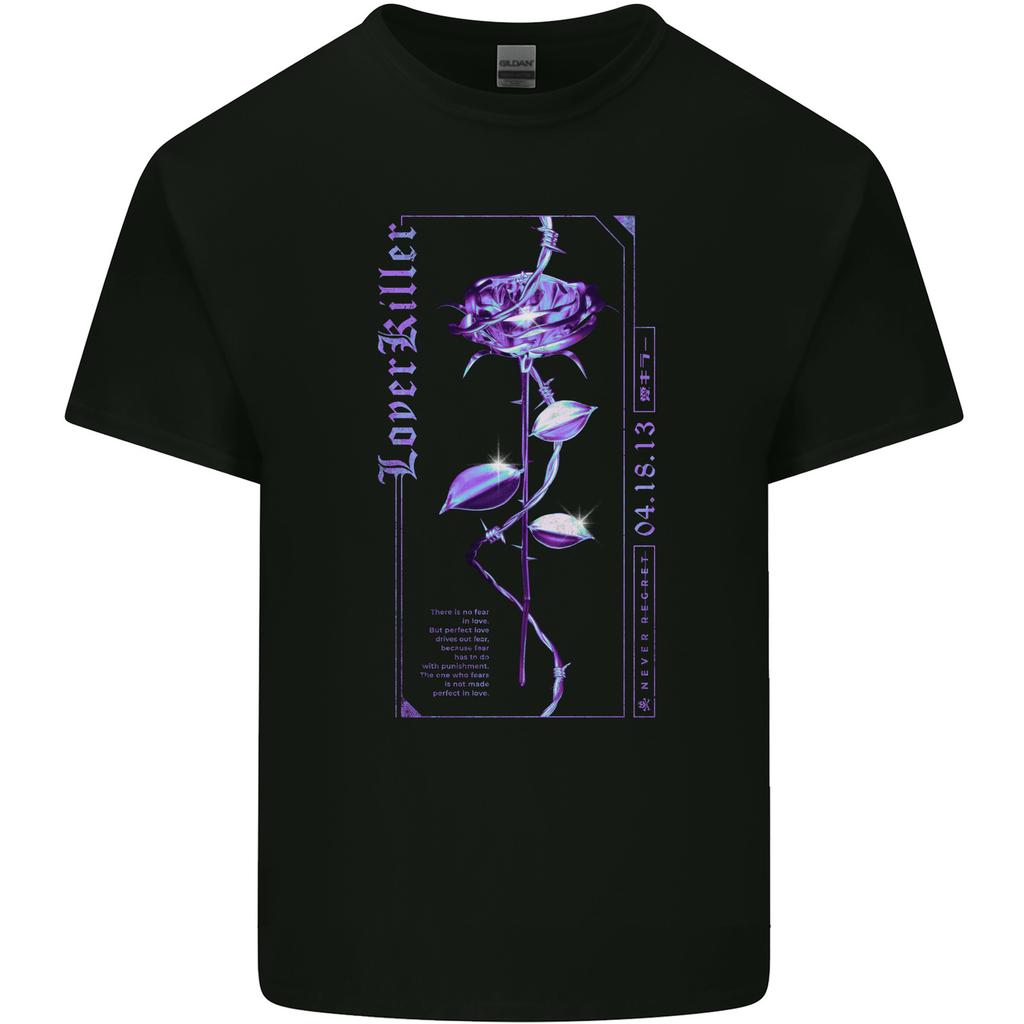 Lover Killer Rose Gothic Goth Unisexs Light Cotton TShirt