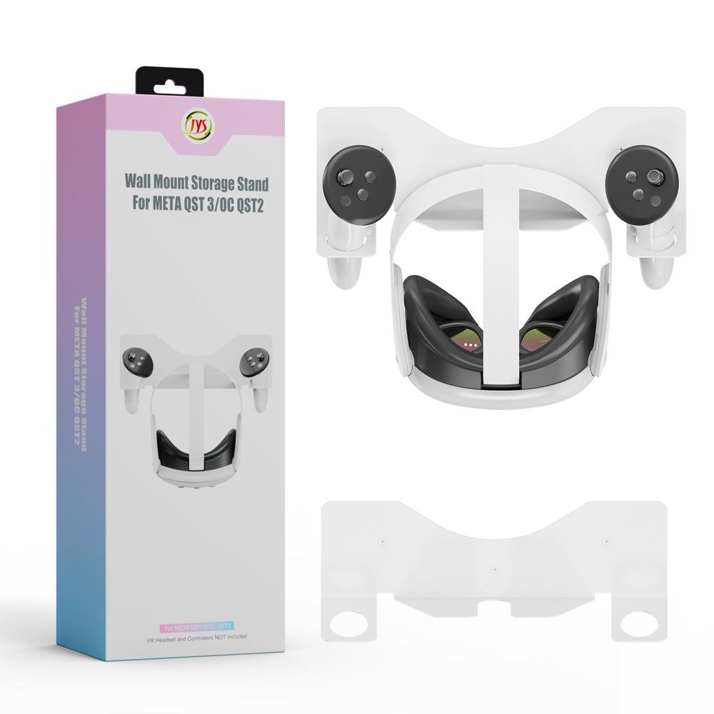 JYS JYS-MQ005 Wall Mounted Hook Stand VR Headset Controller Holder Storage Rack for Oculus Quest 2/PS VR