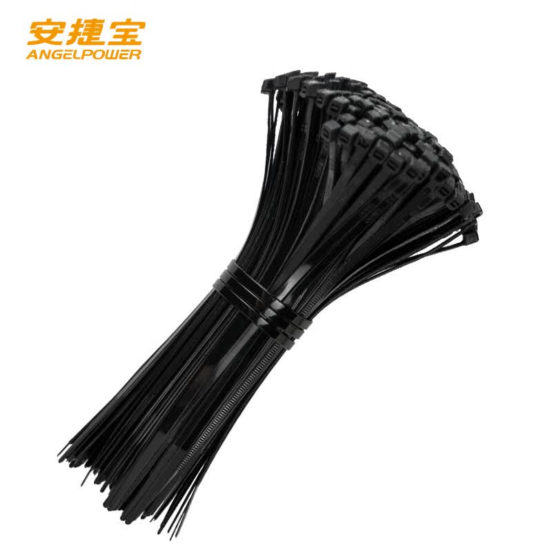 Anjiebao Black Self-locking Nylon Cable Ties