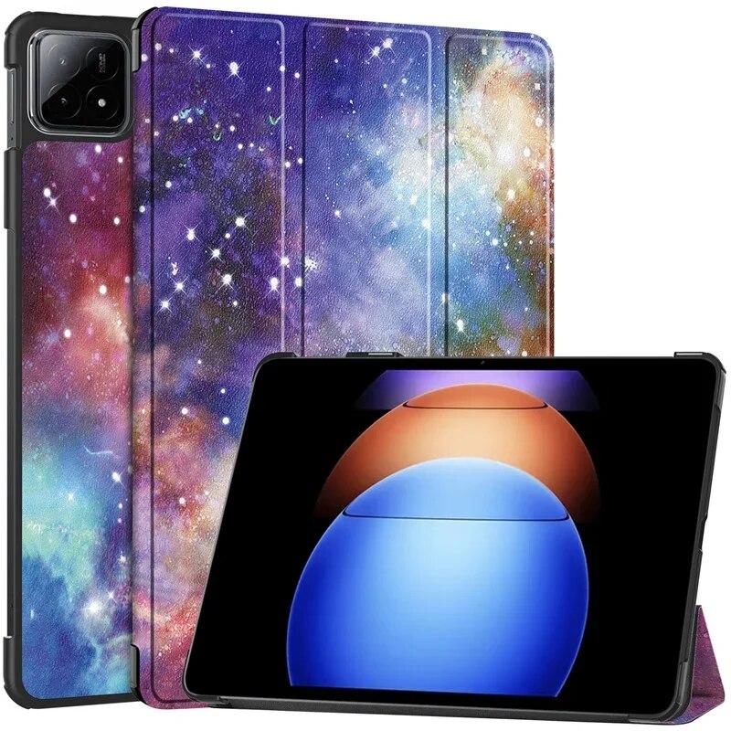 Кожаный чехол для планшета для Xiaomi Mi Pad 6 Max 14, чехол со складной подставкой, жесткий магнитный смарт-чехол на задней панели ПК