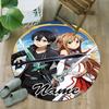 Customizable S-Sword Art Online1 Round Non-Slip Carpet - Ideal for Garden, Picnic, Office, Perfect for Decoration, Suitable For All Seasons