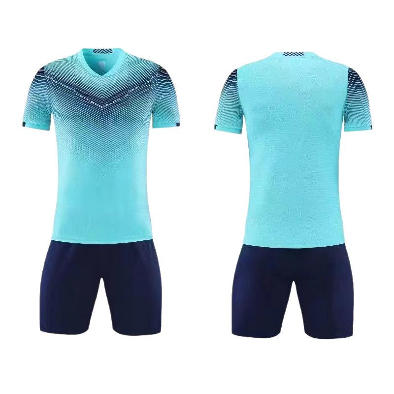 Football jersey set Men's game training jersey Printed jersey Children's adult sports jersey Football men's