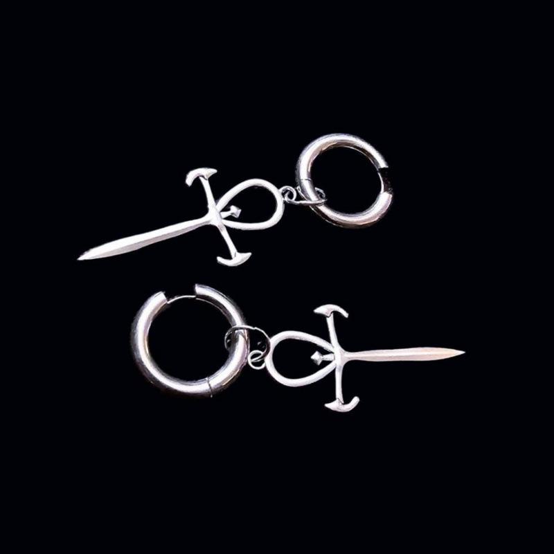 Mysterious Gothic Vampire Cross Earrings