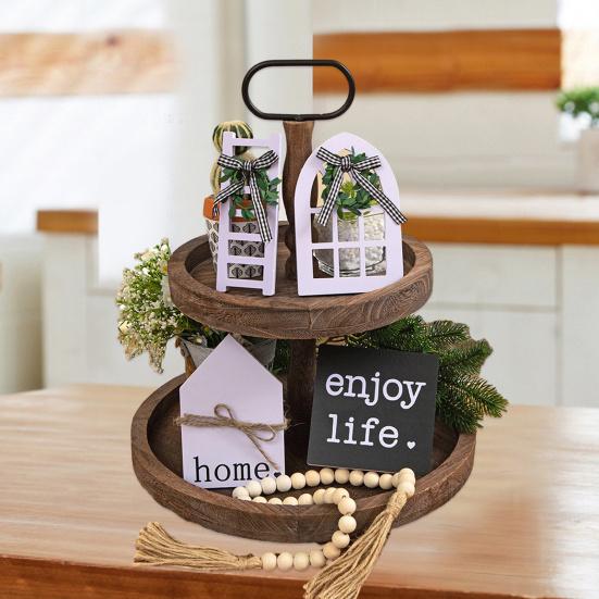 1 комплект декоративных подносов в фермерском стиле, изысканные украшения для столешницы в деревенском стиле