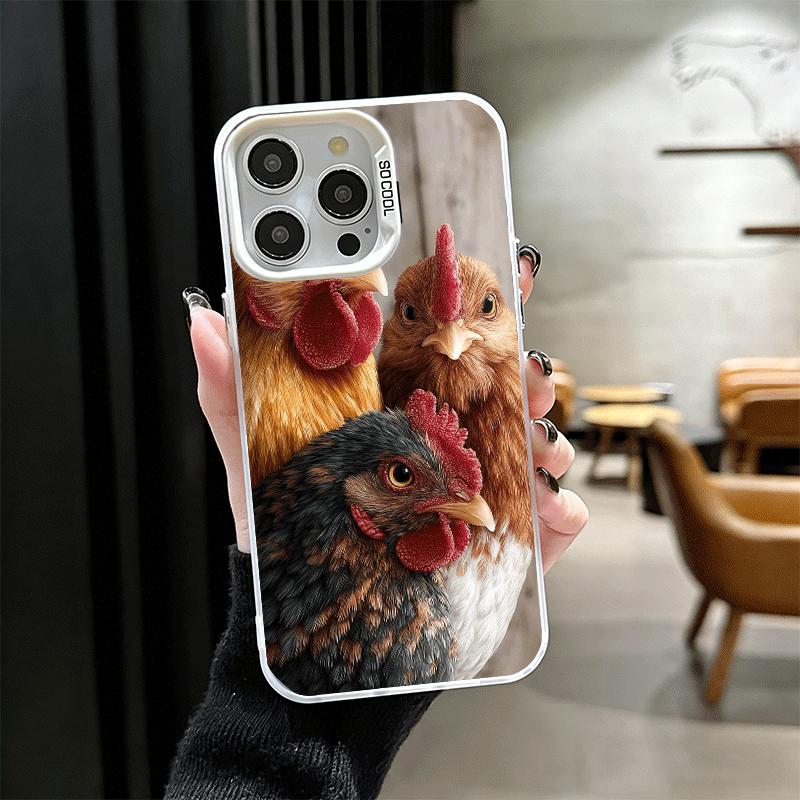 Chicken Hen Rooster Shockproof Phone Case for iPhone 17 Air 16 16E 15 Pro Max 14 Plus 13 Mini 12 Back Cover Anti Fall Fundas