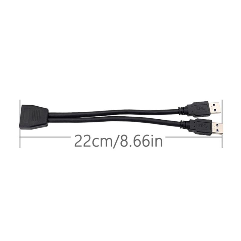 Двойной порт USB3.0 Папа к материнской плате 19-контактный разъем Адаптерный кабель Удлинительный кабель USB для платы ПК