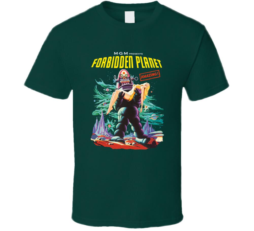 Forbidden Planet, T-Shirt Mens Womens Tees Top, Robbie the Robot, Retro, 1950's, Movie, Sci-Fi