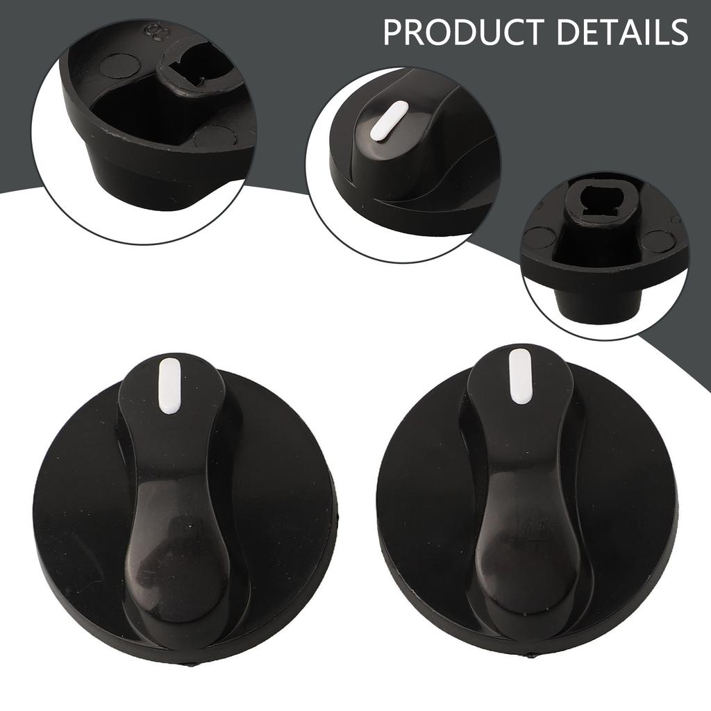 Gas Stove Control Knobs 8mm Hole Plastic 2PCS for Easy Installation