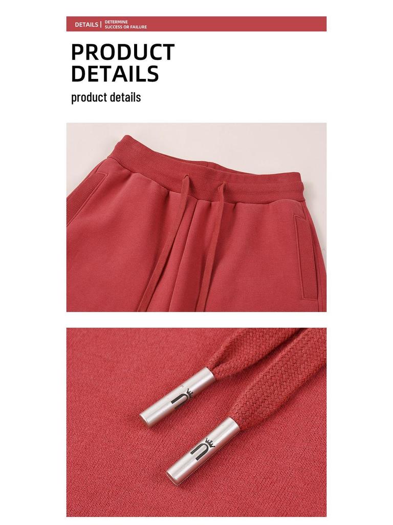 2025 Стильные Простые Девятиточечные Брюки С Флисовой Подкладкой Свободного Кроя для Миниатюрных Женщин