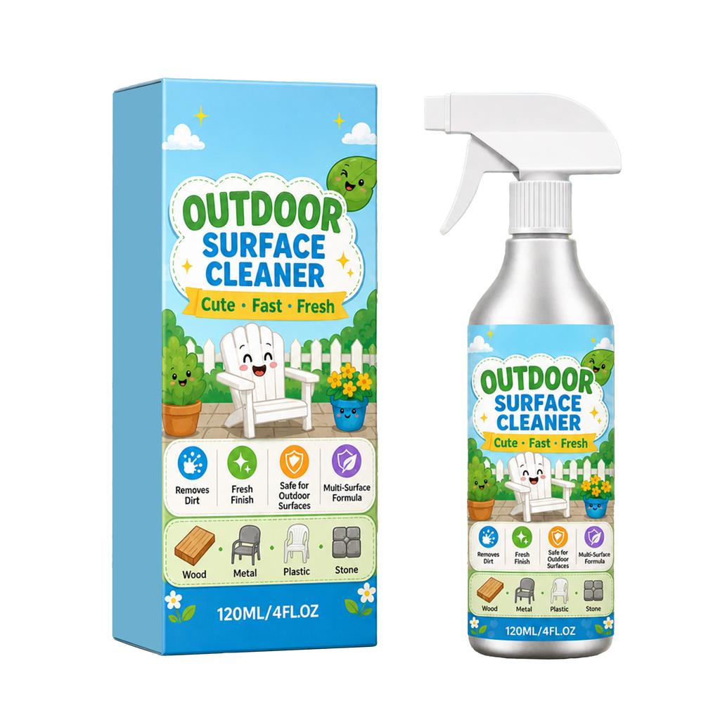 Jue-Fish Multi-Surface Patio Cleaner Spray: Cleans patio railings, deck boards, gaps, and stains on wooden furniture surfaces in the garden