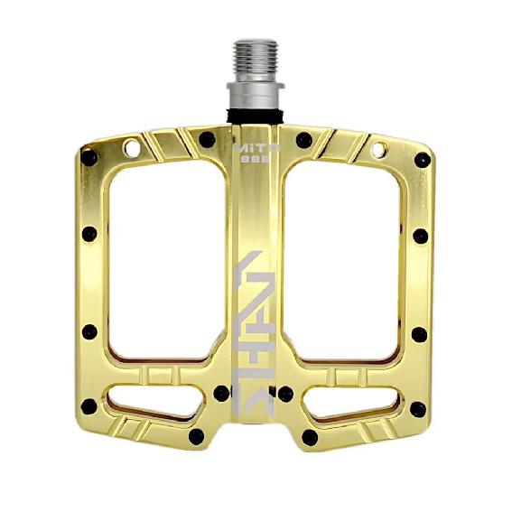 New Mountain Bike Pedals CNC Aluminum Alloy Polished Hollow Flat 3 Bearings Non-slip Bicycle Pedals