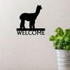 1pc Iron Crafts Promotion Alpaca Welcome Sign Home Decoration Accessories On The Wall Home Decor Room Decoration