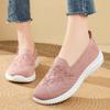 Fashion Lightweight Embroidery Knitted Sneakers for Women Slip On Breathable Mesh Walking Shoes Woman Comfortable Soft Sole Casual Shoes