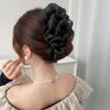 Double-Sided Mesh Silk Hairpin Plastic Ponytail Clip Advanced Sense Shark Hair Clip  Women Girls