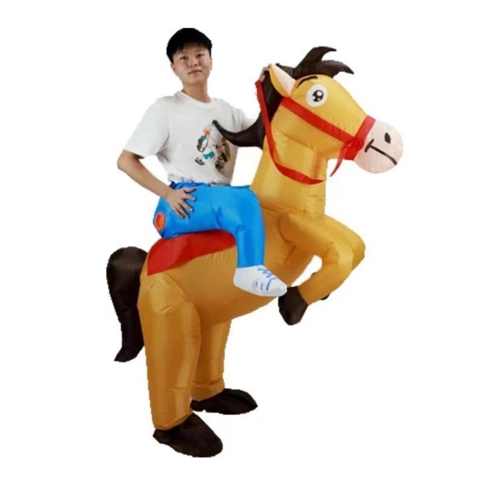 Cartoon Inflatable Horse Riding Costume Waterproof Party Cosplay Outfit Halloween Costume