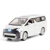 1/24 масштаб Vellfire MPV, литая под давлением модель автомобиля, игрушечный автомобиль с откатным механизмом, звуком и светом для детей, коллекция подарков для мальчиков и девочек