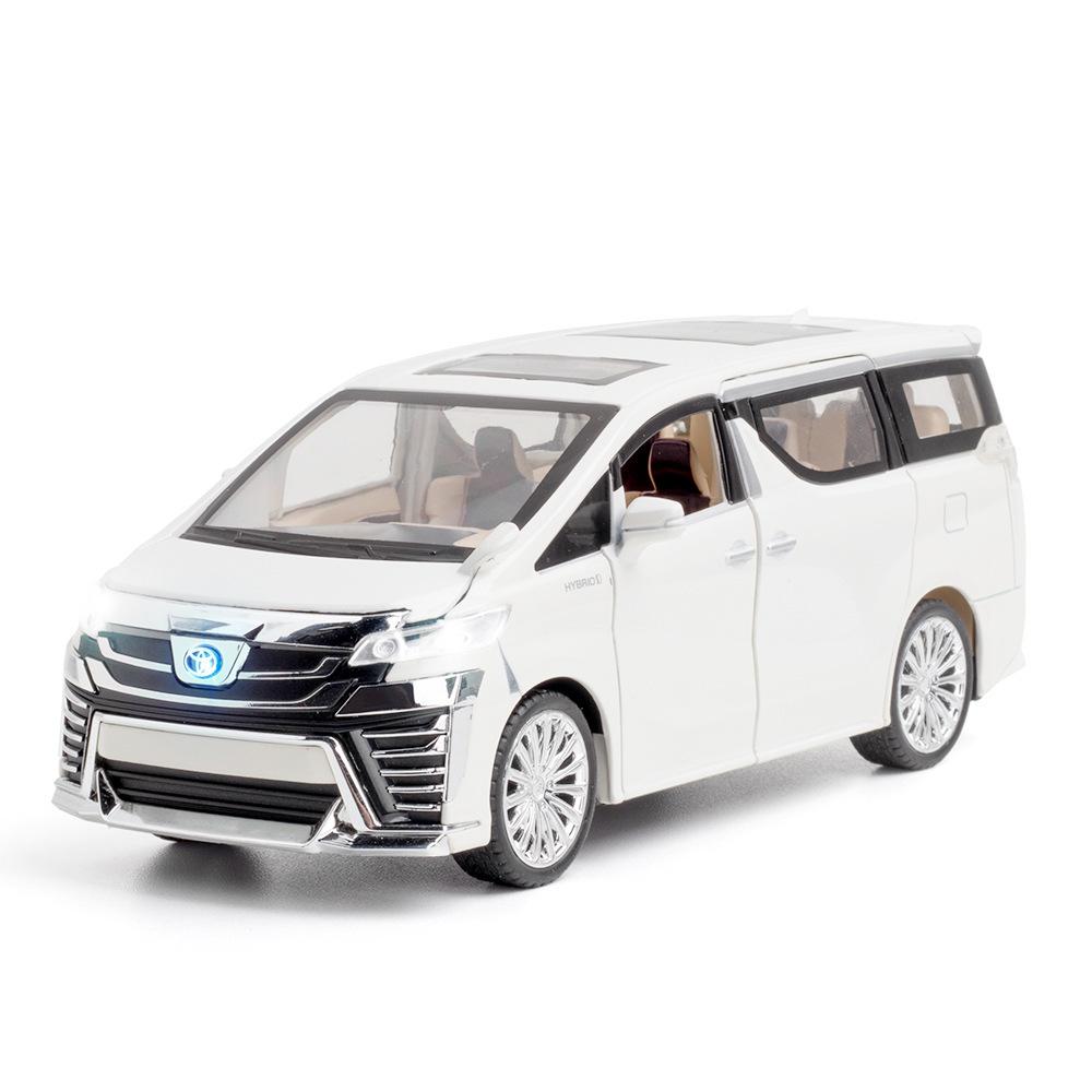 1/24 масштаб Vellfire MPV, литая под давлением модель автомобиля, игрушечный автомобиль с откатным механизмом, звуком и светом для детей, коллекция подарков для мальчиков и девочек