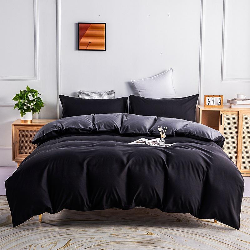Comforter Set - 3 Pieces Duvet Cover Set Comfy Simple Style Soft Breathable Textured Durable Feel Bedding for All Seasons No Bed Sheet