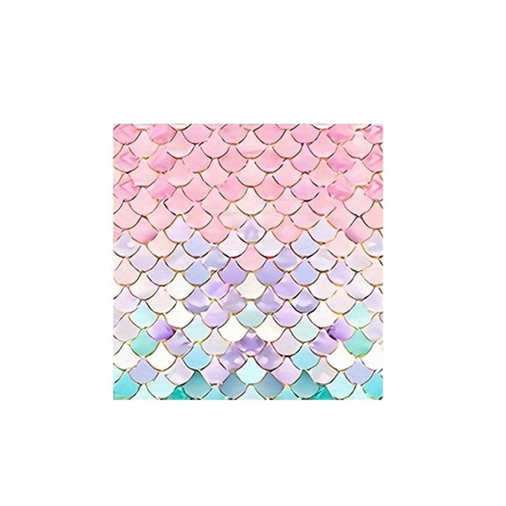 Посуда для вечеринки в виде розовой рыбьей чешуи: Одноразовые тарелки, стаканчики, полотенца на день рождения девочки