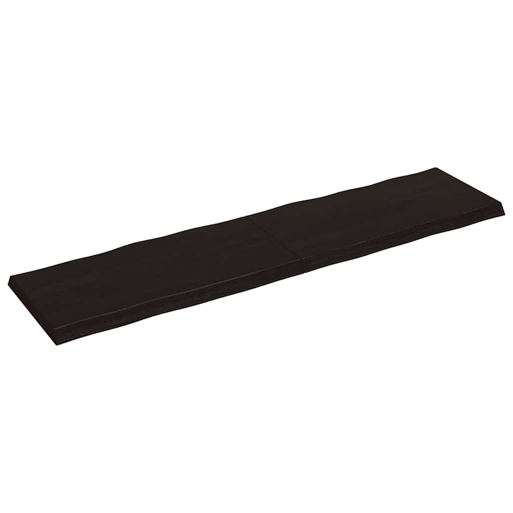 Vidaxl Blat, Ciemnobrązowy 200X50X(2-6)Cm Drewno Z Naturalną Krawędzią