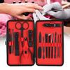 15pcs Stainless Steel Manicure Tool Set Nail Clippers File Dead Skin Remover Kit Black