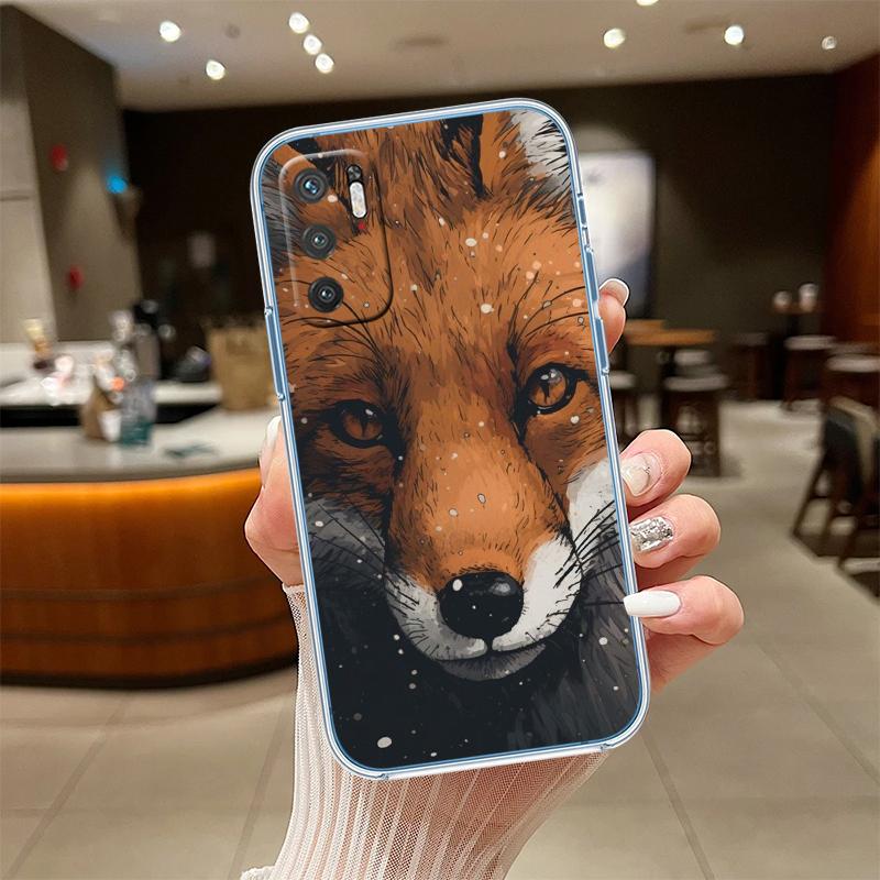 RE31 fox cute Transparent Phone Case for Samsung Galaxy A04 A04S A14 A23 A34 A54 M23 M33 M52 M53