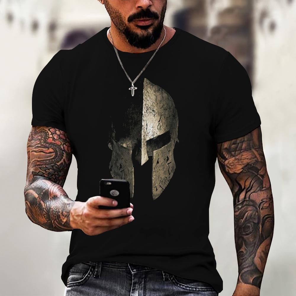 Летняя мужская футболка с коротким рукавом и круглым вырезом с 3D-принтом, модная, свободного кроя, уличная, с индивидуальным дизайном, трендовая, винтажная, большого размера, топ