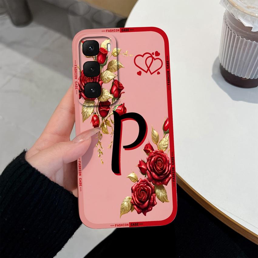 Для Infinix Hot 60 50 40 Pro Plus 60i 50i 30i 30 Play Чехол для телефона Креативный узор с золотыми буквами Мягкий матовый силиконовый чехол на заднюю панель Для Infinix Бампер Capa