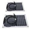 2 Pcs Solar Panels Kit 15W Portable Monocrystalline Solar Panel Charger for Outdoor Boat Caravan RV