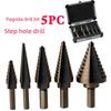 Набор из 5 британских ступенчатых сверл Pagoda Twist Drill Bit