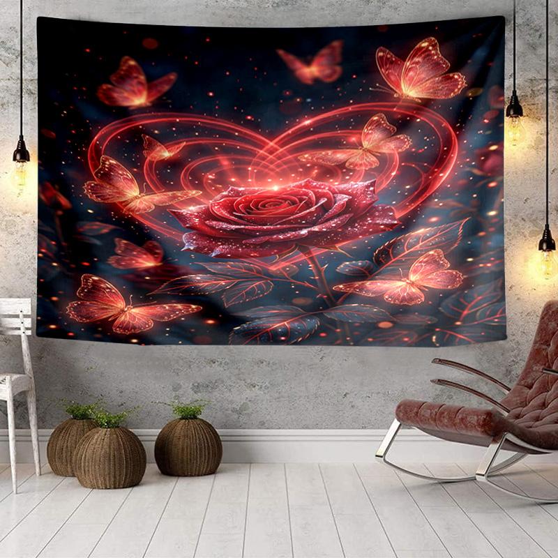 Enchanted Rose Garden Tapestry Room Decoration Wall Hanging for Living Room Bedroom, dormitory, Birthday and Christmas gifts