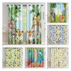 Safari Animals Window Curtain Cartoon Jungle Forest Print Curtains Home Decor Drapes For Baby Children Bedroom Living Room 2pcs